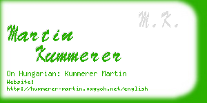 martin kummerer business card